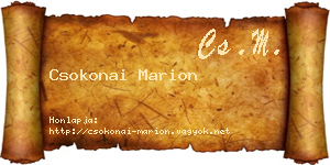 Csokonai Marion névjegykártya
